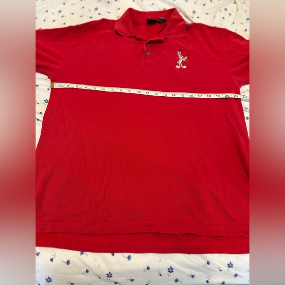 VTG 90s Mens Sz: M Warner Bros Studio Bugs Bunny Polo Shirt Red Looney Tunes. - Picture 3 of 10